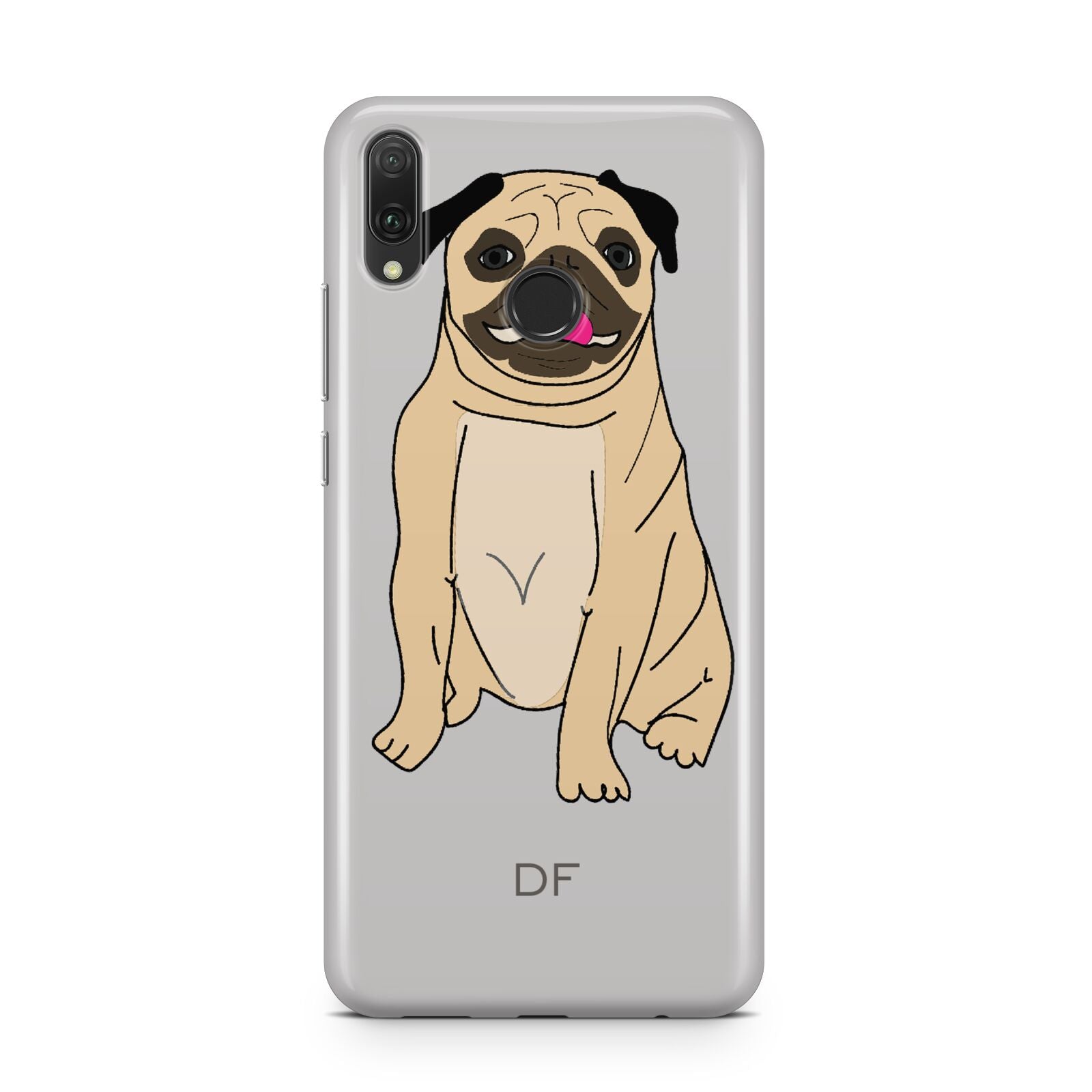 Personalised Initials Pug Huawei Y9 2019