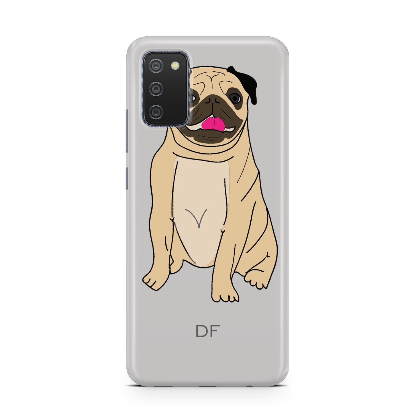 Personalised Initials Pug Samsung A02s Case