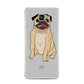 Personalised Initials Pug Samsung Galaxy A3 2016 Case on gold phone