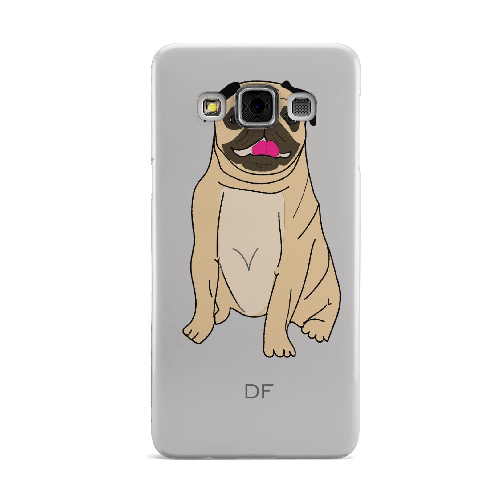 Personalised Initials Pug Samsung Galaxy A3 Case