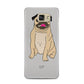 Personalised Initials Pug Samsung Galaxy A5 2016 Case on gold phone