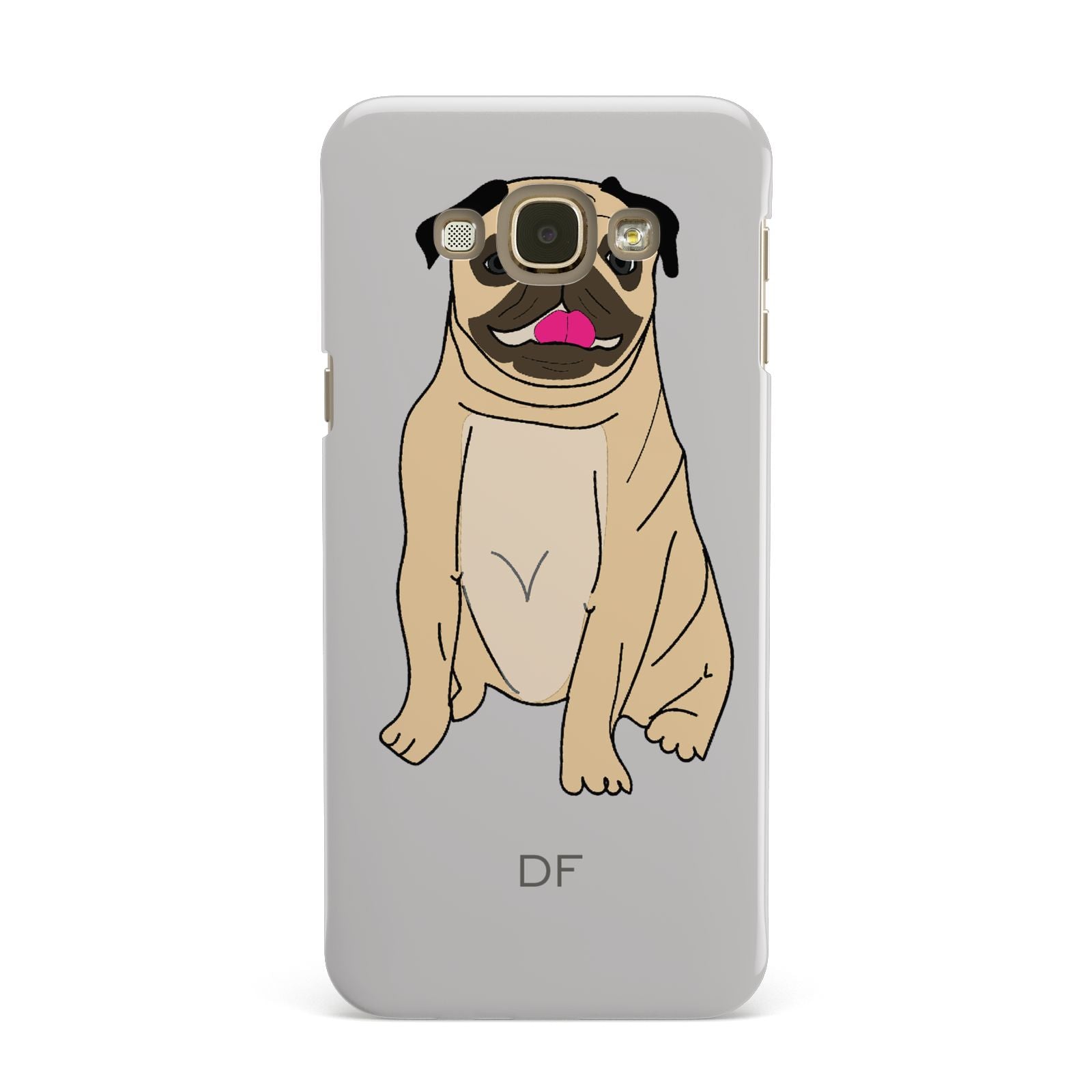 Personalised Initials Pug Samsung Galaxy A8 Case
