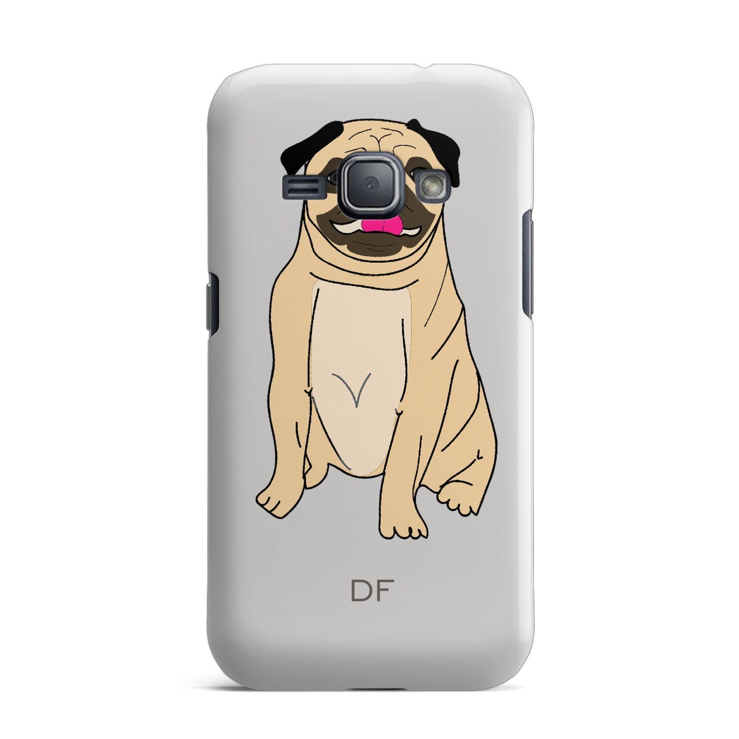 Personalised Initials Pug Samsung Galaxy J1 2016 Case