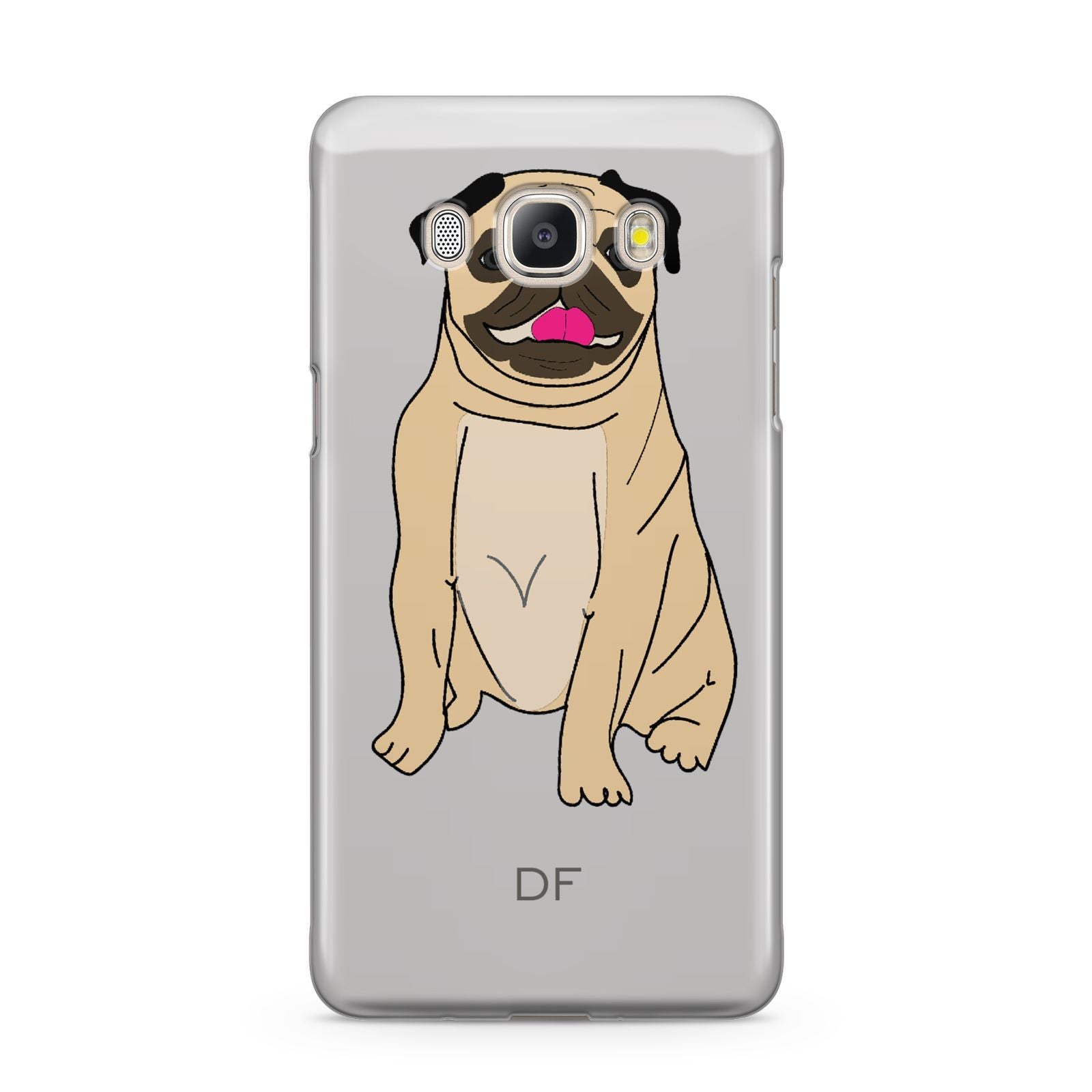 Personalised Initials Pug Samsung Galaxy J5 2016 Case