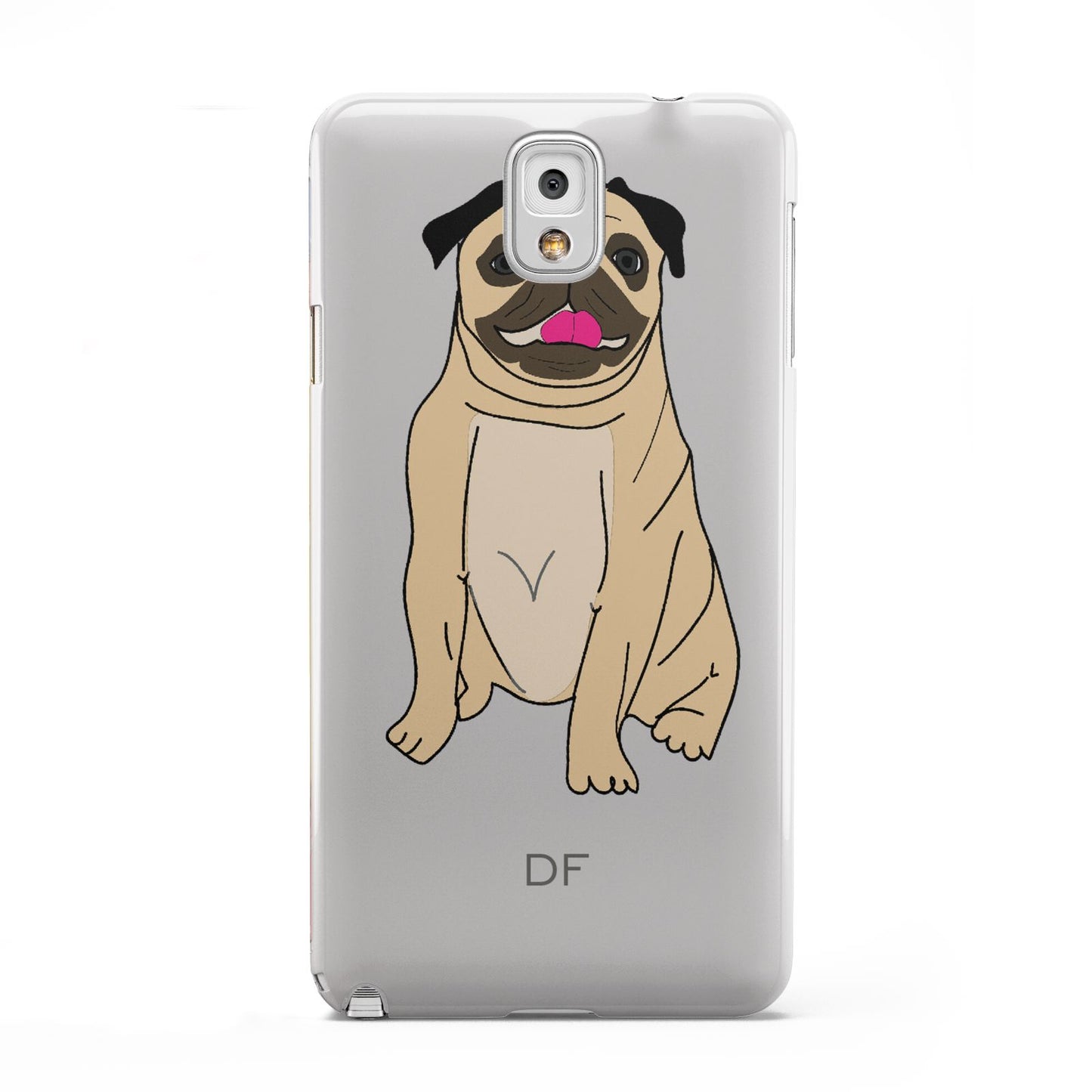 Personalised Initials Pug Samsung Galaxy Note 3 Case