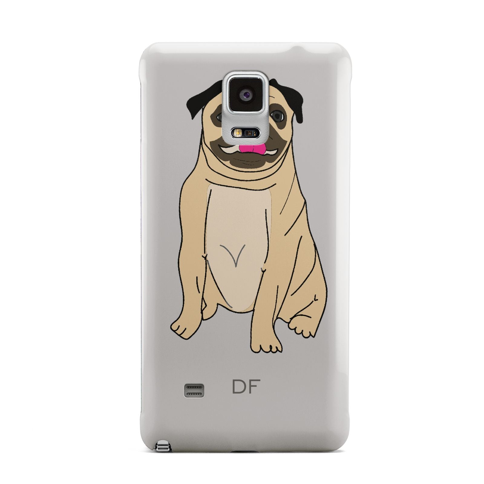 Personalised Initials Pug Samsung Galaxy Note 4 Case