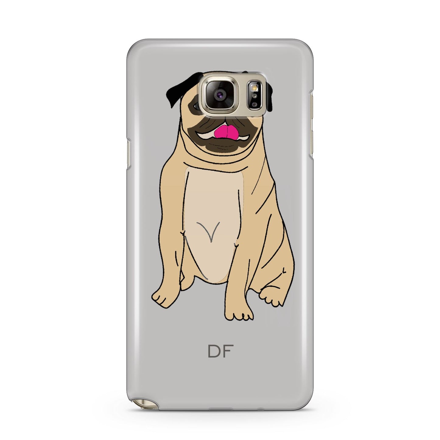 Personalised Initials Pug Samsung Galaxy Note 5 Case