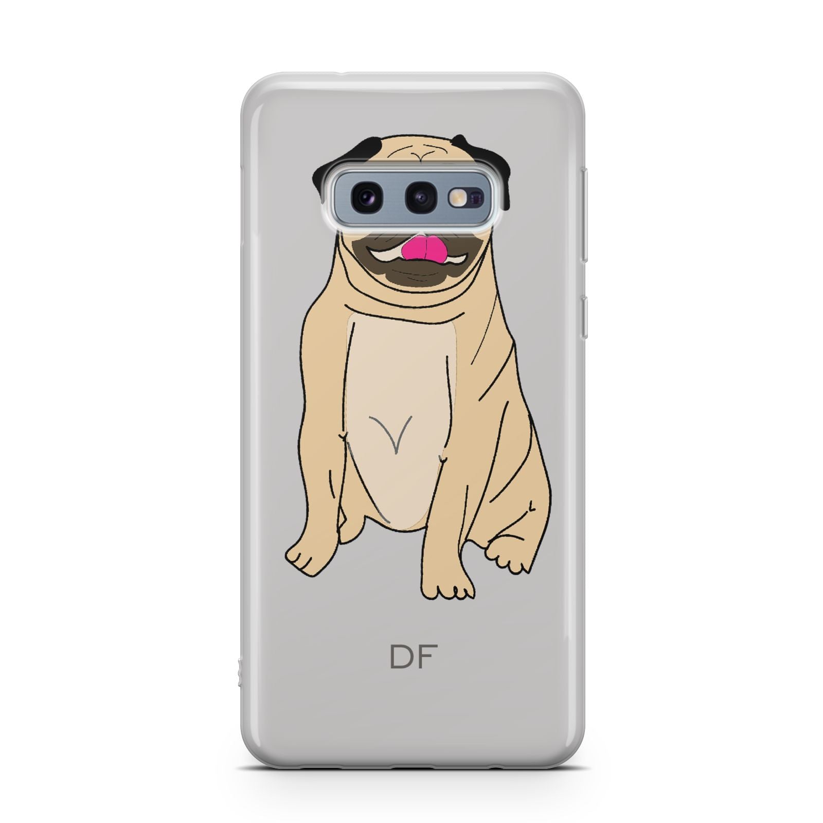 Personalised Initials Pug Samsung Galaxy S10E Case