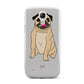 Personalised Initials Pug Samsung Galaxy S4 Mini Case