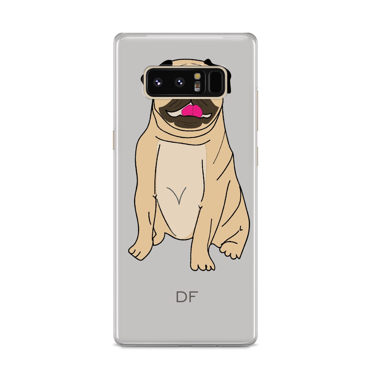 Personalised Initials Pug Samsung Galaxy S8 Case
