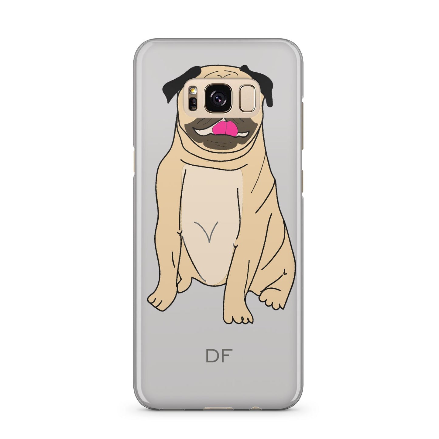 Personalised Initials Pug Samsung Galaxy S8 Plus Case