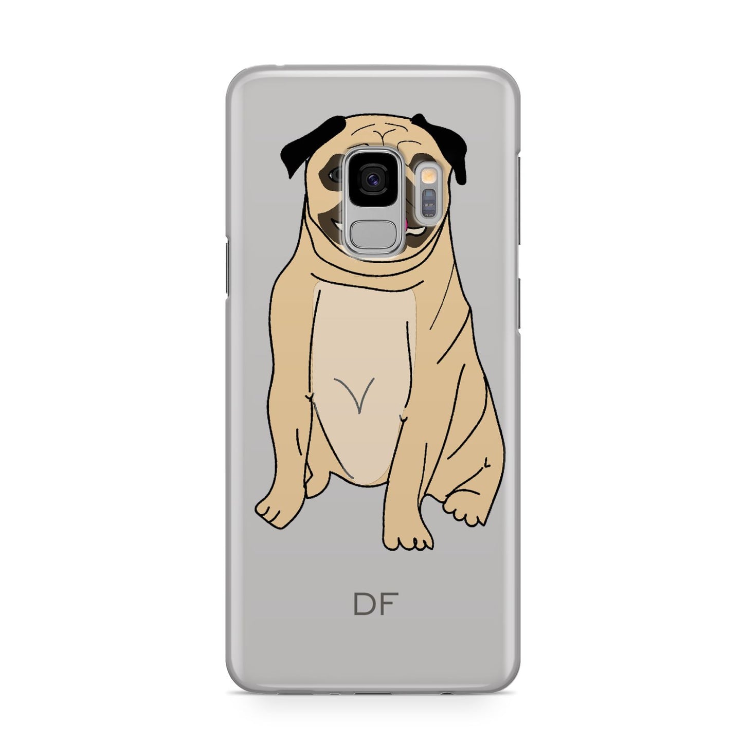 Personalised Initials Pug Samsung Galaxy S9 Case