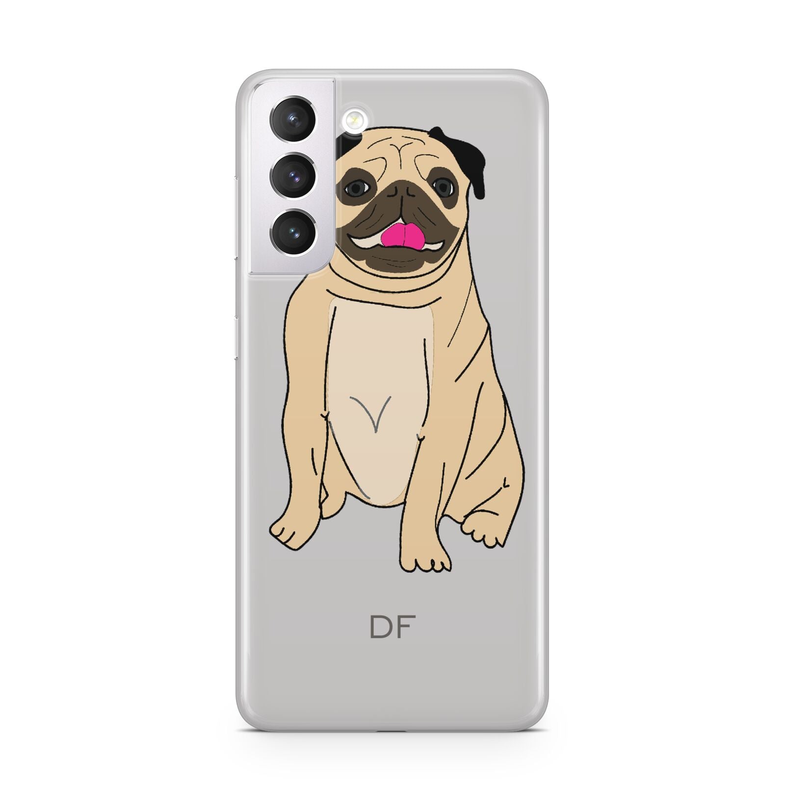 Personalised Initials Pug Samsung S21 Case