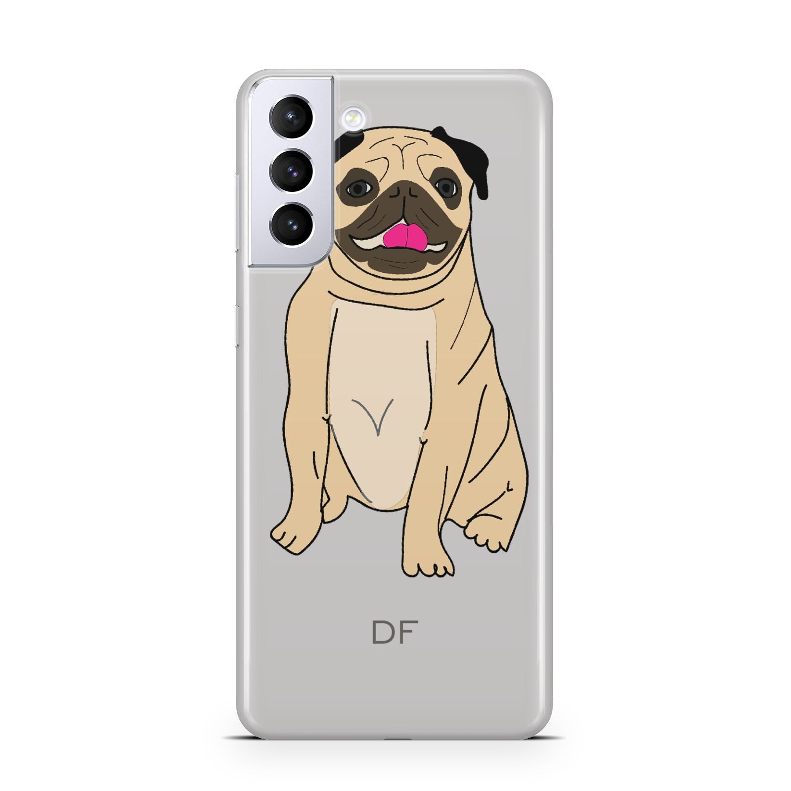 Personalised Initials Pug Samsung S21 Plus Case