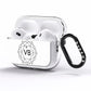 Personalised Initials White Geometric AirPods Pro Clear Case Side Image