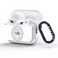Personalised Initials White Geometric AirPods Pro Glitter Case Side Image