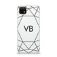 Personalised Initials White Geometric Huawei Enjoy 20 Phone Case
