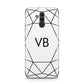 Personalised Initials White Geometric Huawei Mate 20 Lite