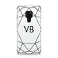 Personalised Initials White Geometric Huawei Mate 20 Phone Case