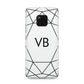 Personalised Initials White Geometric Huawei Mate 20 Pro Phone Case
