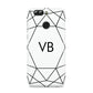 Personalised Initials White Geometric Huawei Nova 2s Phone Case