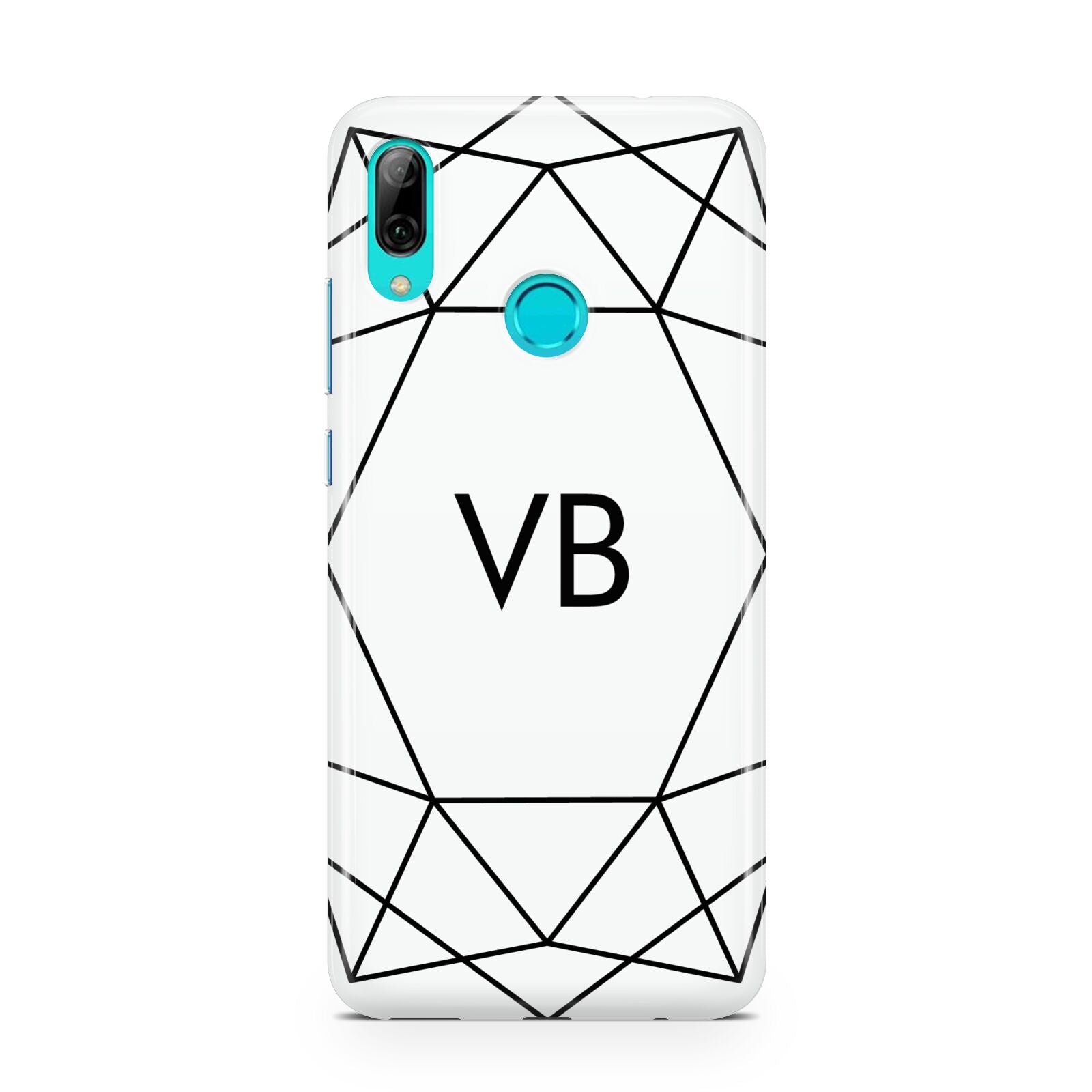 Personalised Initials White Geometric Huawei P Smart 2019 Case