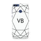 Personalised Initials White Geometric Huawei P Smart Case