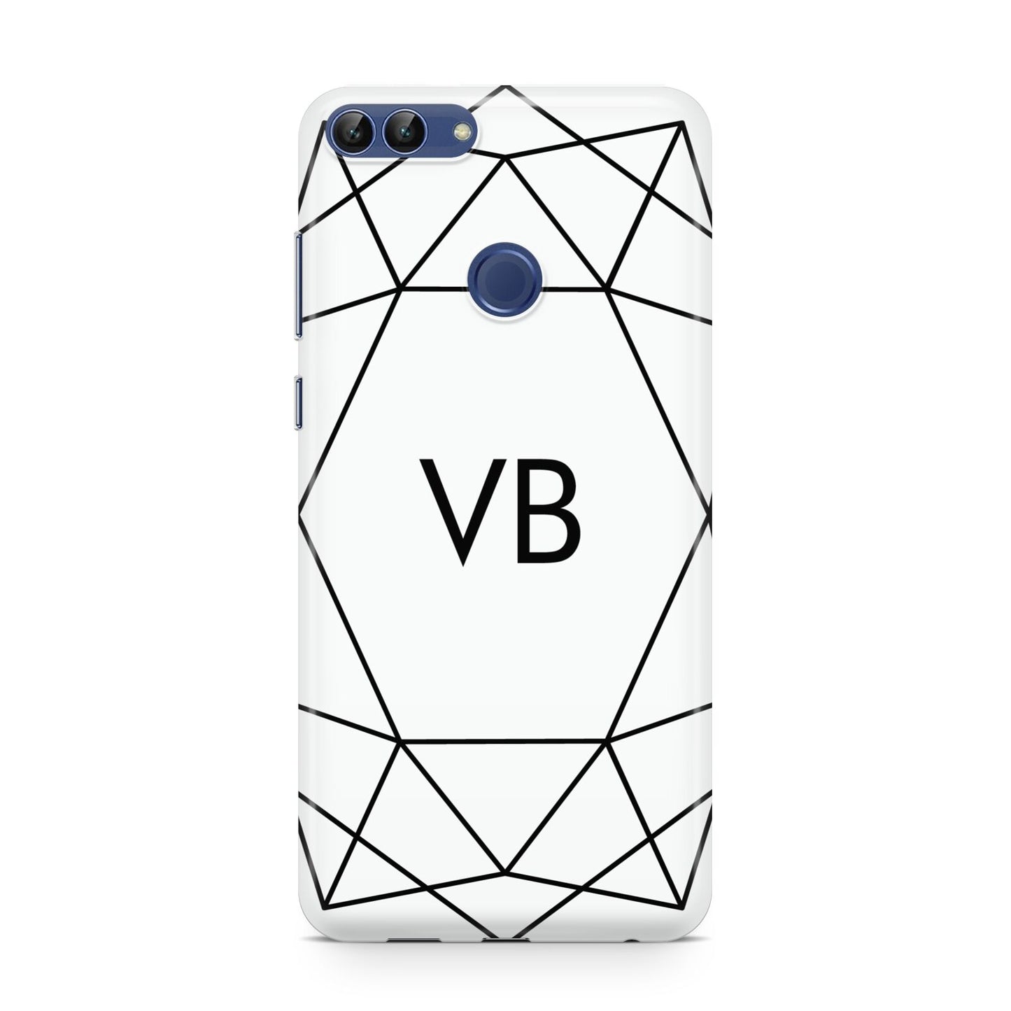 Personalised Initials White Geometric Huawei P Smart Case