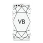 Personalised Initials White Geometric Huawei P10 Phone Case