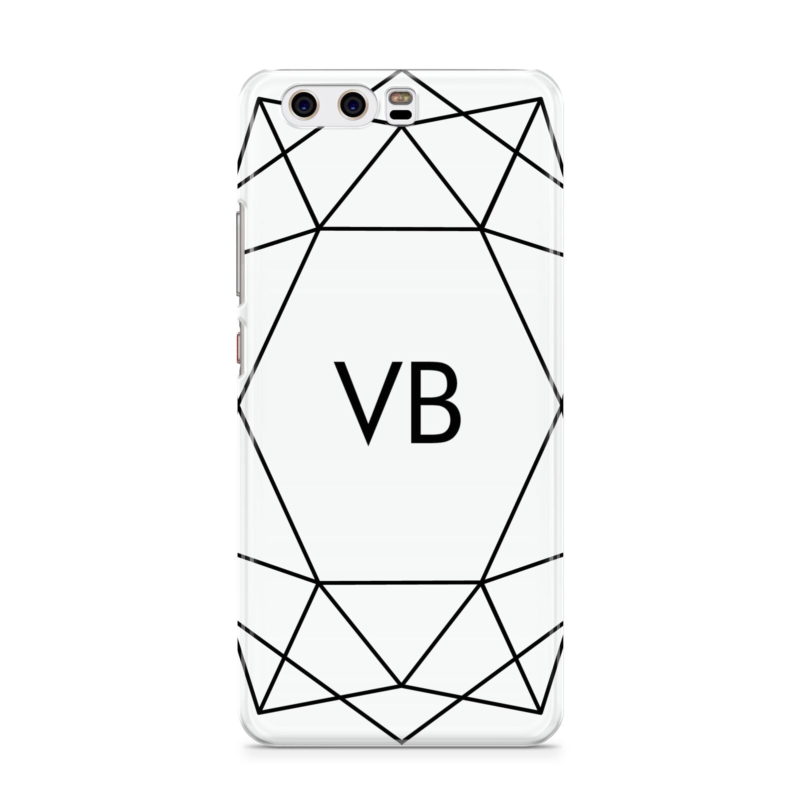 Personalised Initials White Geometric Huawei P10 Phone Case