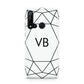 Personalised Initials White Geometric Huawei P20 Lite 5G Phone Case