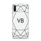 Personalised Initials White Geometric Huawei P30 Lite Phone Case