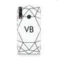 Personalised Initials White Geometric Huawei P40 Lite E Phone Case
