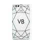 Personalised Initials White Geometric Huawei P9 Case