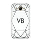 Personalised Initials White Geometric Huawei Y3 2017