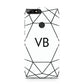 Personalised Initials White Geometric Huawei Y7 2018