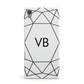 Personalised Initials White Geometric Sony Xperia Case