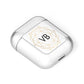 Personalised Initials White Gold Geometric AirPods Case Laid Flat