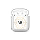 Personalised Initials White Gold Geometric AirPods Case