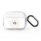 Personalised Initials White Gold Geometric AirPods Pro Clear Case