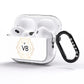 Personalised Initials White Gold Geometric AirPods Pro Glitter Case Side Image
