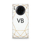 Personalised Initials White Gold Geometric Huawei Mate 30 Pro Phone Case