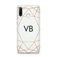 Personalised Initials White Gold Geometric Huawei P30 Lite Phone Case