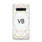 Personalised Initials White Gold Geometric Protective Samsung Galaxy Case