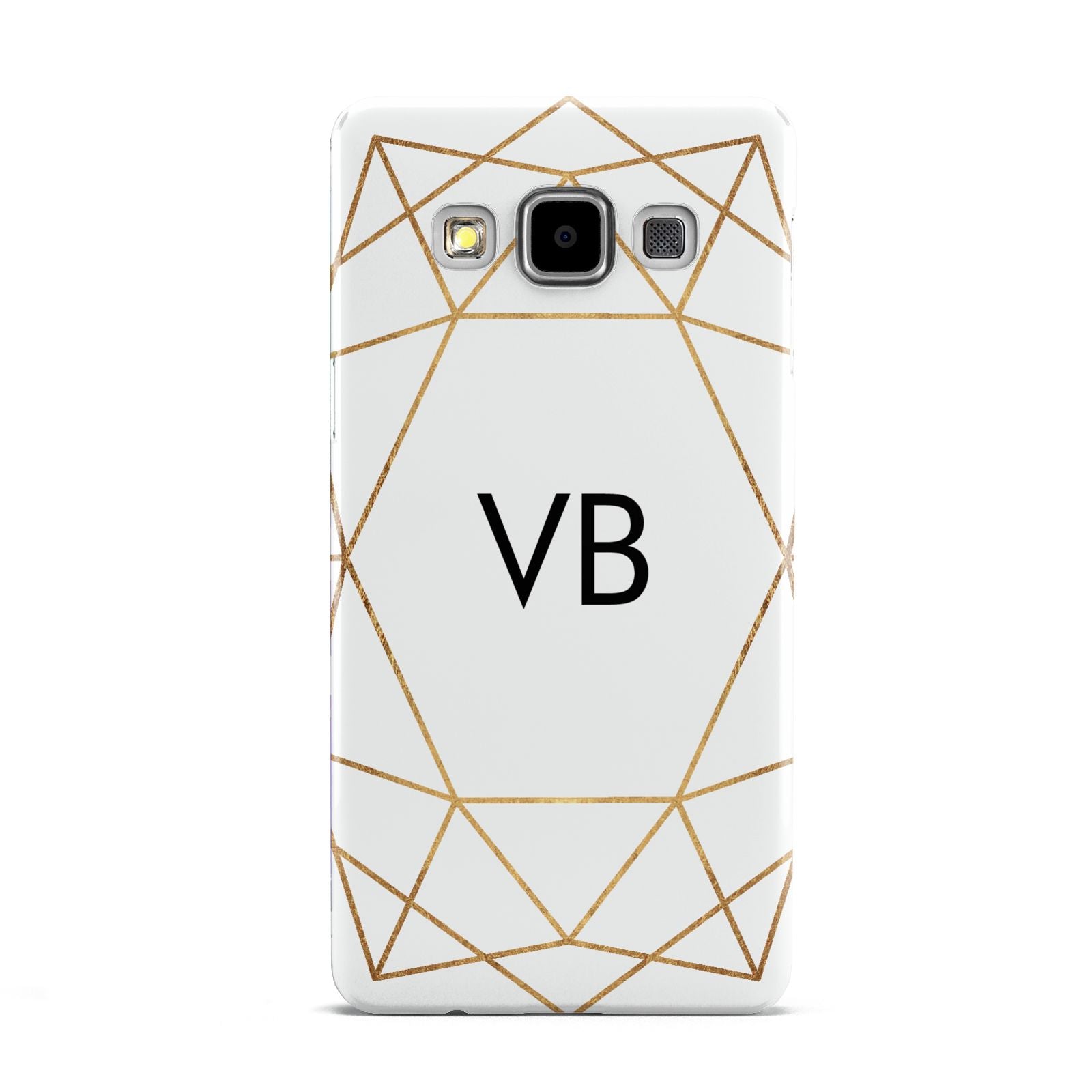 Personalised Initials White Gold Geometric Samsung Galaxy A5 Case