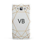 Personalised Initials White Gold Geometric Samsung Galaxy A7 2015 Case