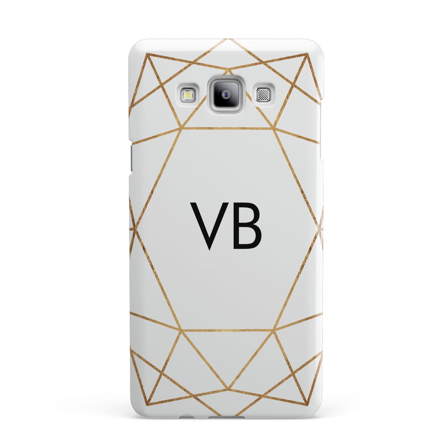 Personalised Initials White Gold Geometric Samsung Galaxy A7 2015 Case