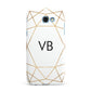 Personalised Initials White Gold Geometric Samsung Galaxy A7 2017 Case