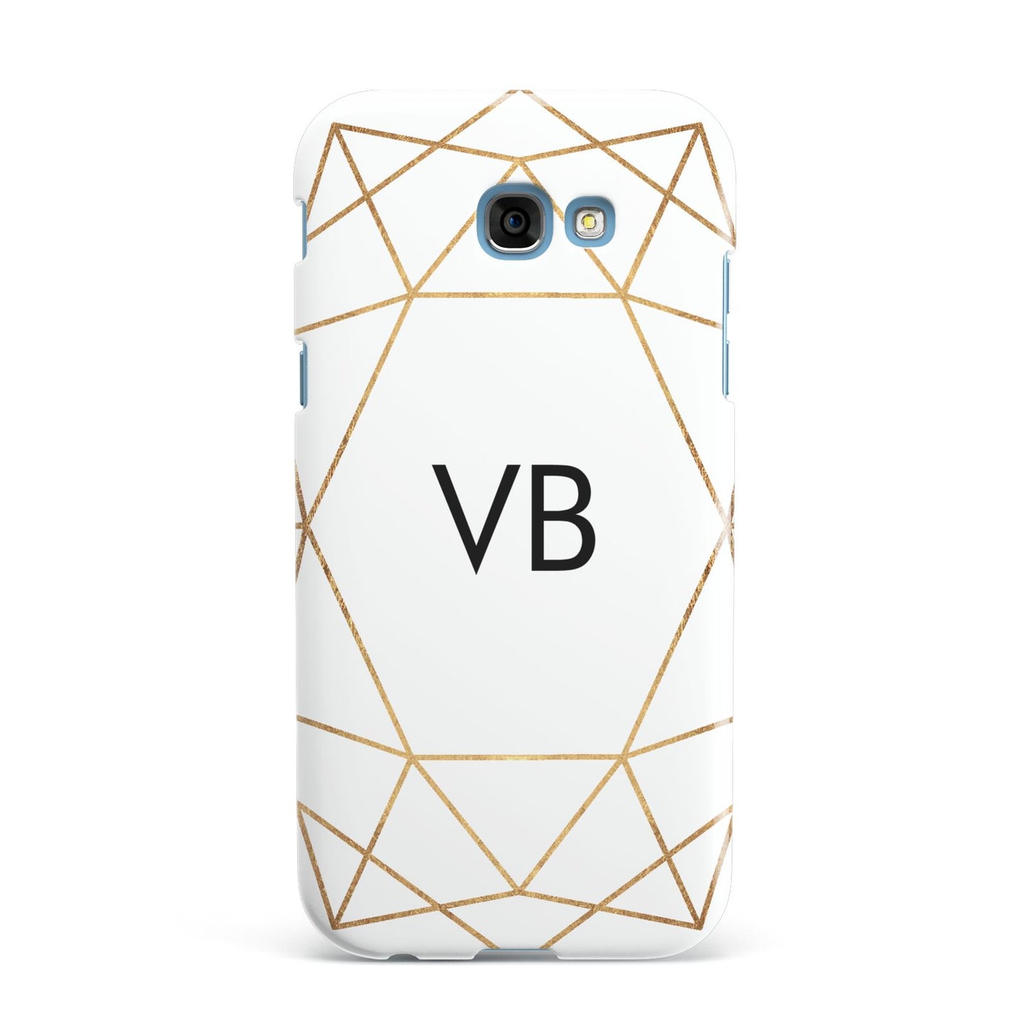Personalised Initials White Gold Geometric Samsung Galaxy A7 2017 Case