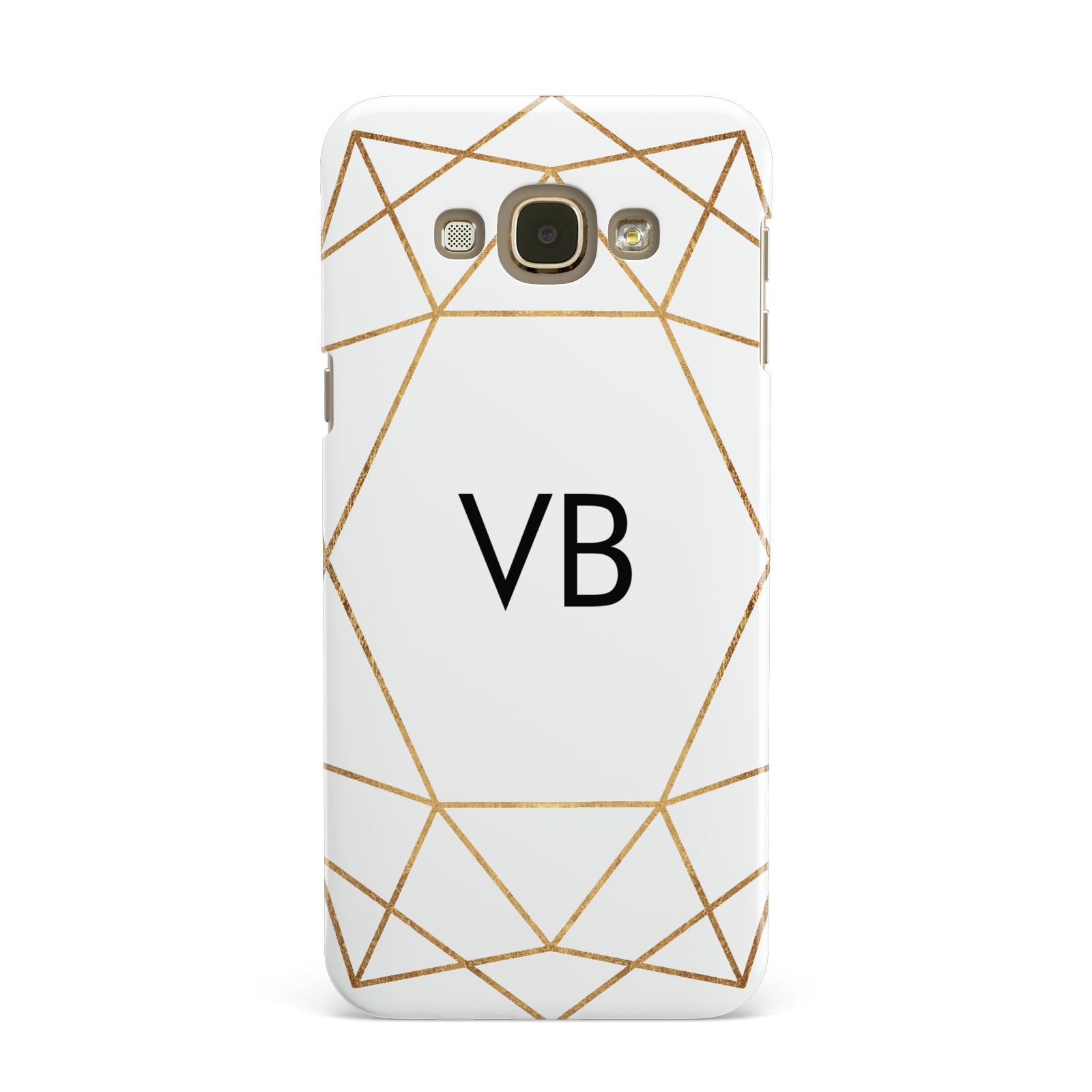 Personalised Initials White Gold Geometric Samsung Galaxy A8 Case